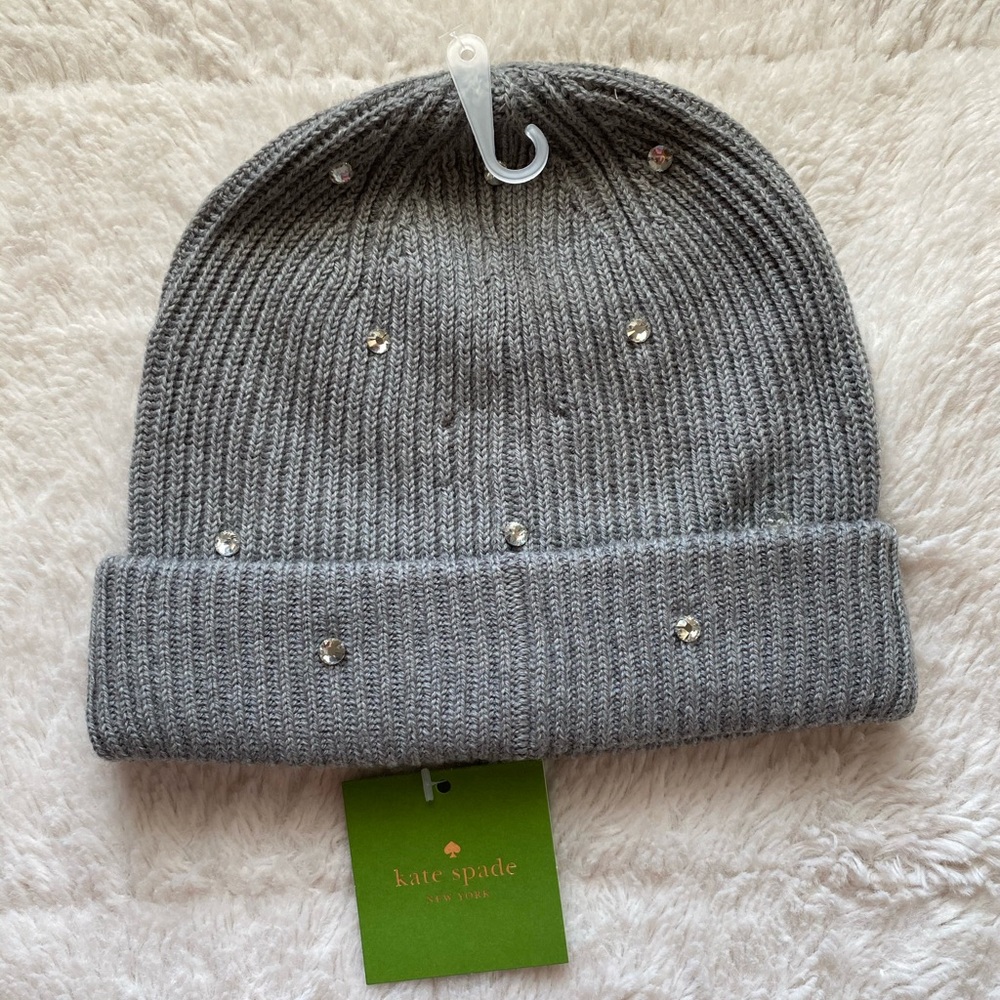 Kate Spade Embellished Knit Beanie